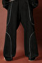 Men's 3 Thread Oversize Ribbed Wide Leg Sweatpants - 3