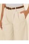Women Cream High Rise Baggy Jeans With Brown Belt - 4