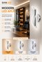 Decorative 12W Indoor Chrome Case 3 Color Light Modern Wall Sconce Electric 10 Pcs - 2