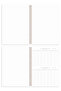 A4 Spiral Cardboard Cover Set of 2 Lined School Notebooks 80 Sheets, Lesson Schedule Maroon Ribbon - 8