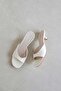 Denis Women's Heeled Wrinkled Leather Sandals Light Yellow - 3