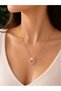 Women's Heart Figured Zircon Stone 316L Stainless Steel Necklace