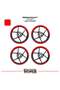 Ktm Duke 125 Wheel Rim Strip – Half Rim Cover & Duke 125 Lettering Sticker Set - 2