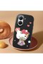 Poco X7 Pro Compatible Case Camera Protector Black Silicone Couple Phone Case Kitty Patterned - 2