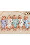 5-pack newborn 100% cotton crossover bodysuit with side and bottom snap closures, self-gloves, long sleeves, patterned, soft texture, made in turkey, 0-9 months - 2