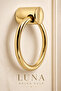 Luna Pendulum Furniture Cabinet and Drawer Handle Gold Metal Ring Handle 63 mm Single Screw Decorative Swinging - 3
