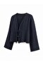 Muslin Fabric Women's Tie-Front Blouse - Tie-Front Hijab Clothing Blouse - 5