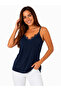 Women's Rope Strap Lace Collar Blouse Relaxed Fit Casual Athlete Top (E7) - 2