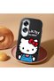 Oppo A60 Compatible Case Camera Protector Black Silicone Couple Phone Case with Kitty Pattern - 2