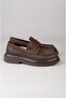 Seç Nola Genuine Leather Men's Shoes Brown Nubuck - 4