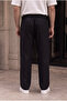 Men's Black Muslin Look Baggy Sweatpants Loose Fit Comfortable Oversize - 3