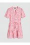 Original Dress with a Cut-Out Neckline and a Belt at the Waist - 5