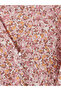 Original V-Neck Floral Balloon Sleeve Blouse - 7