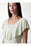 Original V-Neck Embroidered Ruffle Blouse - 3