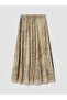 Nevavm Patterned Chiffon Flared Skirt with Elastic Waist - 4