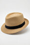 Men's Camel Straw Fedora Hat |   Classic Suit and Casual Style Fedora Hat - 4