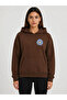 Daisy Printed Hooded 2 Thread Threaded Sweatshirt