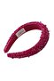 -Crystal Embellished Headband - Midnight Black & Hot Pink - 3