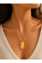 Women's Gold Color Plate Figured Snake Chain 316L Stainless Steel Necklace