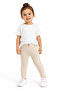 Girl's Ribbed Camisole Leggings - Cream Color - 2