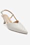 Mavero Ecru Knitted Women's Heeled Shoes - 3