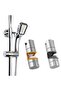 Hand Shower Bracket Replacement Round Slide Bar Wall Mount Holder Bathroom Chrom - 2