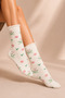 Women's Cotton Elasticless Patterned Socks Multi-Colored 3-Pack - 3