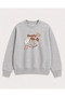 Beauty Print Detailed Crew Neck 2 Thread Sweatshirt