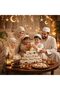 صندوق هدايا تقويم رمضان، تقويم عد تنازلي لمدة 30 يومًا بتصميم مسجد إسلامي، 7×7×7 سم - 6