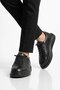 Black Genuine Leather Men's Sneaker Memory Sole Premium Casual Shoes M704-1 m