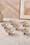 Pokus Silver Set of 6 Sugar Bowls with Butterfly Detail, Turkish Delight Bowls, Snack Bowls, Coffee Side Serving Bowls, Decorative - 2