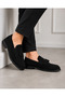 Men's Black Tasseled Loafer Casual Classic Suede Shoes