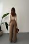 Women's Moccah Pleated High Waist Wide Leg Woven Trousers with Side Pockets - 5
