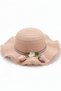 Summer Gift Girl's Powder Pink Strawberry Motif Hat and Bag Set |   Model Suitable for Beach Use - 3