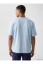 Blue Loose Fit Crew Neck Men's Sports T-Shirt - 4