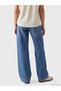Indigo Elastic Waist Flare Women's Jean Trousers - 4