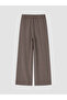 Lcw Comfort Brown Women's Modal Blend Trousers with Elastic Waist - 6