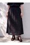 Vizyon New Season Black Plus Size Elastic Waist Brode Skirt - 2