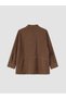 Özmarka New Season Brown Women's Shirt with Tie at the Waist - 6