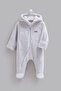 100% Cotton Baby Boy Romper with Hood, Plush Baby Romper with Gloves and Booties
