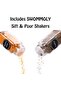 SWOMMOLY 30 Glass Spice Jars 4oz/Square Spice Bottles with 703 Spice Labels, Empty Spice Containers - 4