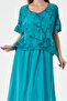 Turquoise Italian Floral Lace Long Dress Size 40 - 48 - 6