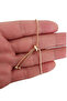 Natural Stone Citrine Beaded, Gold Color Bracelet Adjustable to Fit the Wrist. - 3