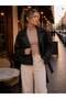 Women's Oversize Short Trench Coat Jacket Stylish Seasonal Comfortable Fit Short Double-Breasted Jacket - 3