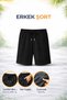 Set of 2 Comfortable Fit Anti-Sweat Unisex Sports and Casual Combed Cotton Shorts - 2