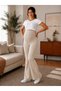 Women's High Waist Wide Leg Maternity Pants - 7