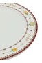 طقم أطباق ميلامين مسطحة من 12 قطعة، 18 سم، أبيض/عنابي - 5