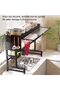 Over The Sink Dish Drying Rack, 3 Tier kitchen Drainer Drying Rack with Cover, Space Saving - 7