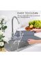 Silicone Dish Drying Mat, Four-Fold Foldable Hot Pad for Kitchen Counter, Large Non-Slip Drai - 4