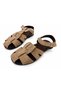 Women's Suede Textured Closed Front Flat Sole Comfortable Stylish Daily Sandals - 4